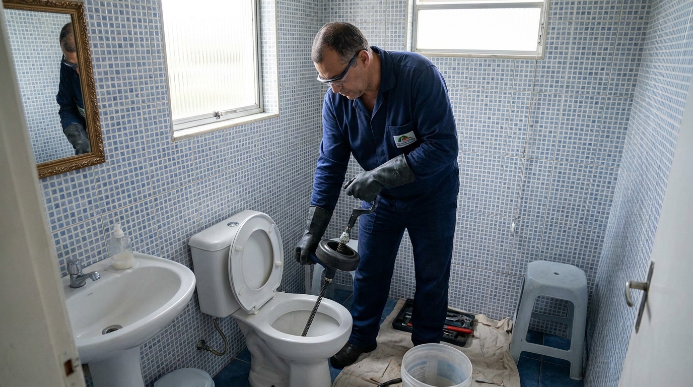 Desentupimento de vaso profissional em Uberlândia‑MG